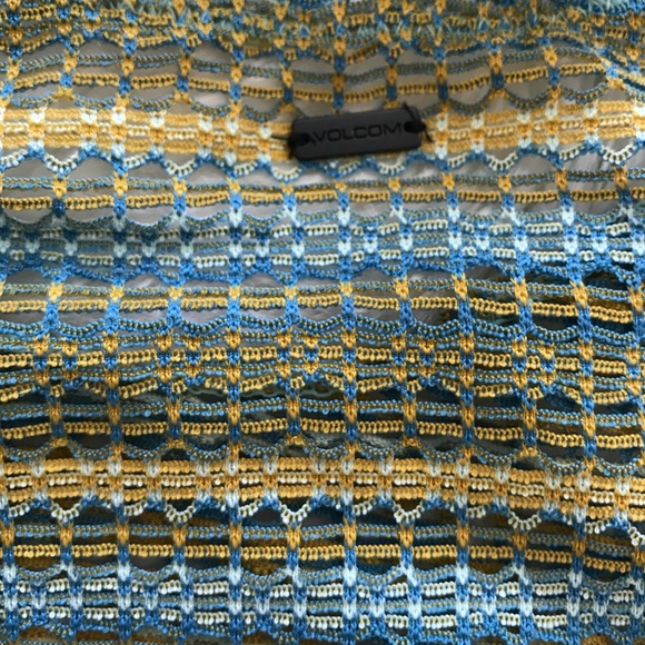 VOLCOM Wildly Bare High Neck Mesh Crop Bikini Top - Picture 7 of 8